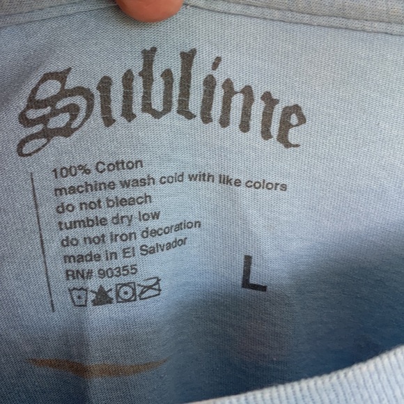 Sublime 1995 Tour Blue Short Sleeve Shirt size Large - Picture 3 of 5